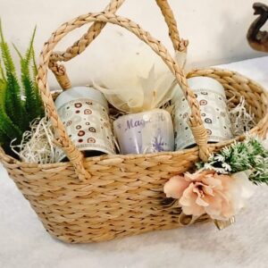luxury woven natural basket – perfect for festive & special gifts 🌿🎀